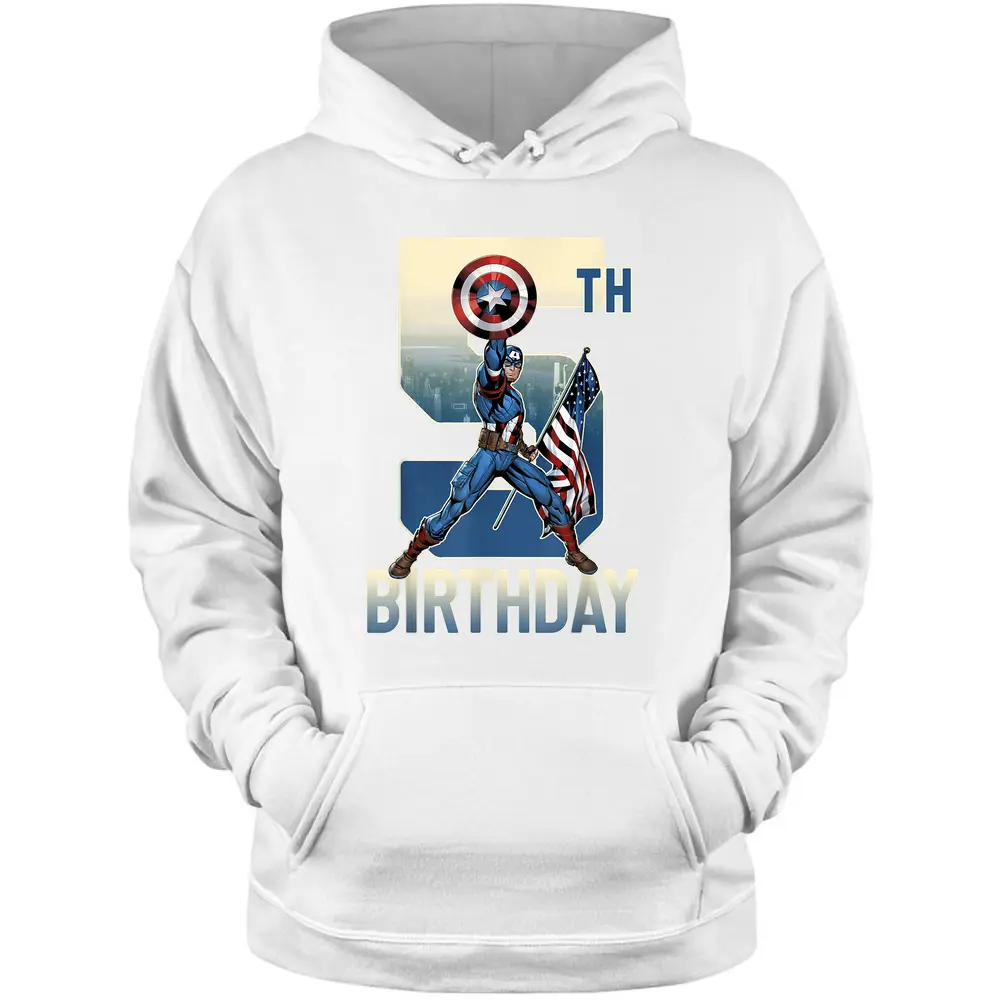 Marvel Captain America 5th Birthday Graphic T-shirt Pullover Hoodie