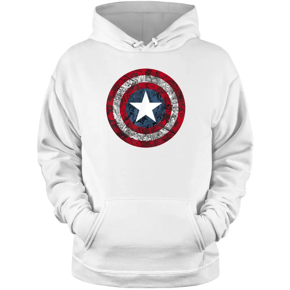 Marvel Captain America Avengers Shield Comic Pullover Hoodie