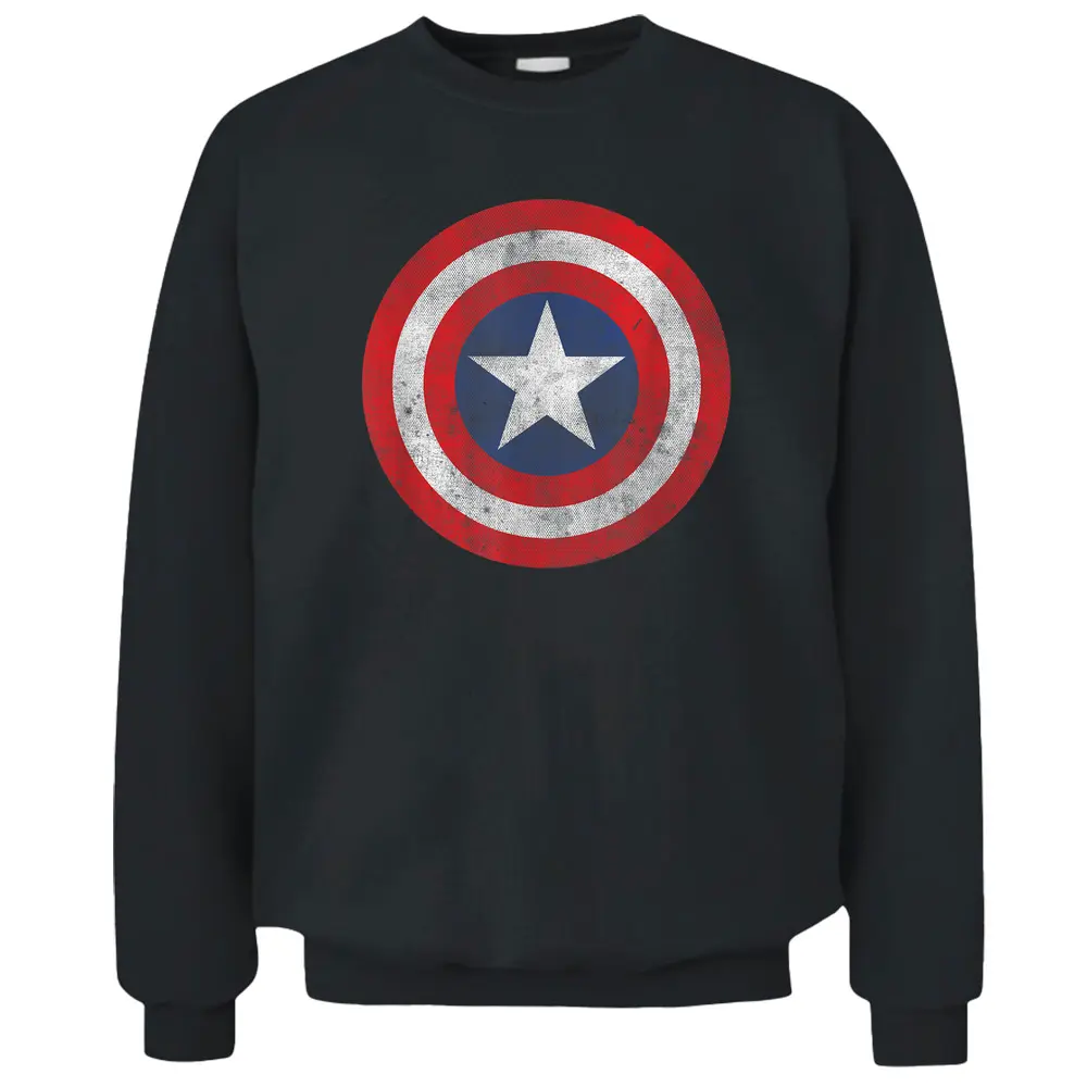 Marvel Captain America Classic Shield Graphic T-shirt Pullover Sweatshirt