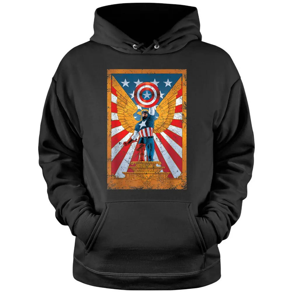 Marvel Captain America Liberty And Justice For All Pullover Hoodie