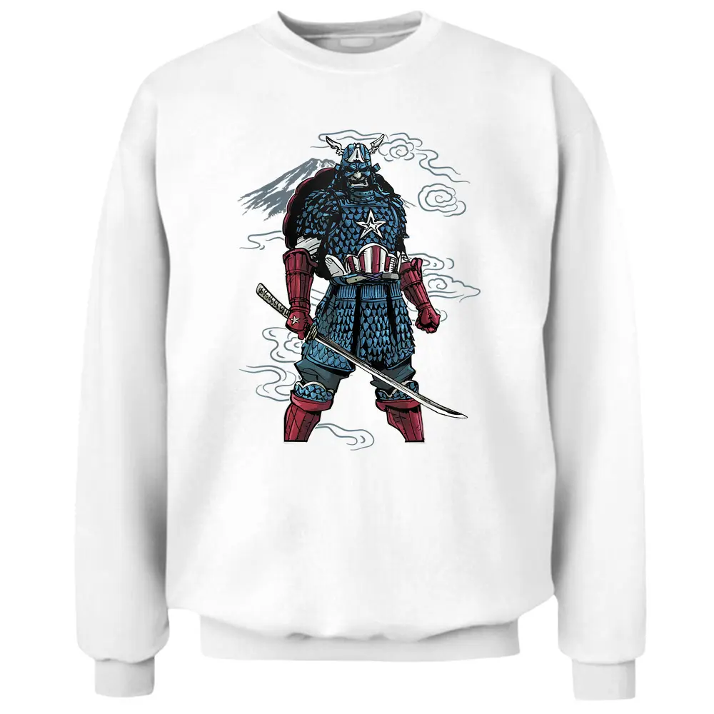 Marvel Captain America Mountain Samurai Graphic Pullover Sweatshirt