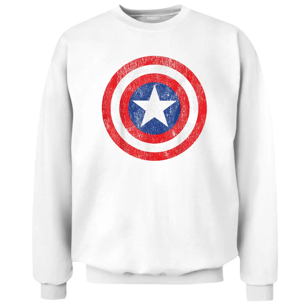 Marvel Captain America Shield Logo Pullover Sweatshirt