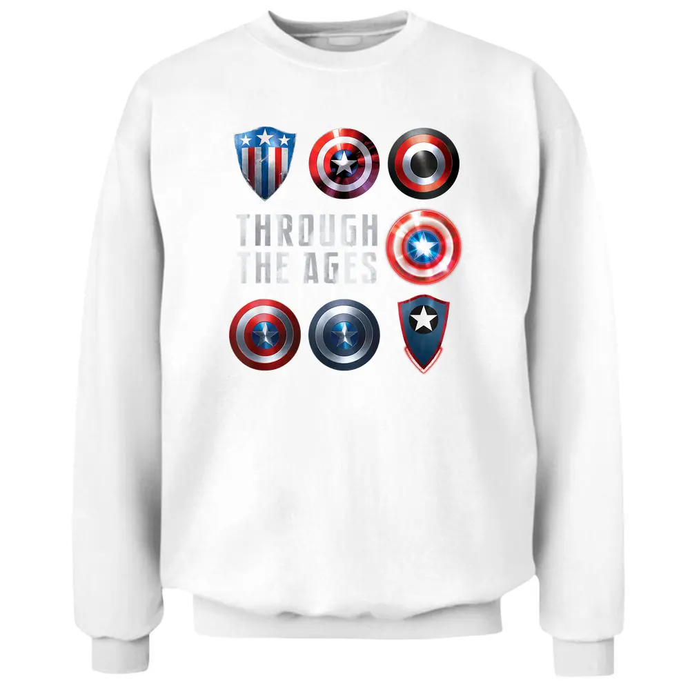 Marvel Captain America Shield Styles Pullover Sweatshirt