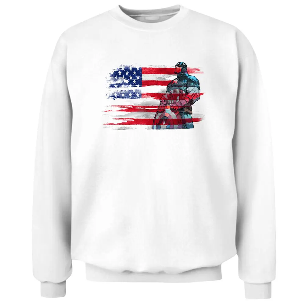 Marvel Captain America Stand To Honor Redwhiteblue Pullover Sweatshirt