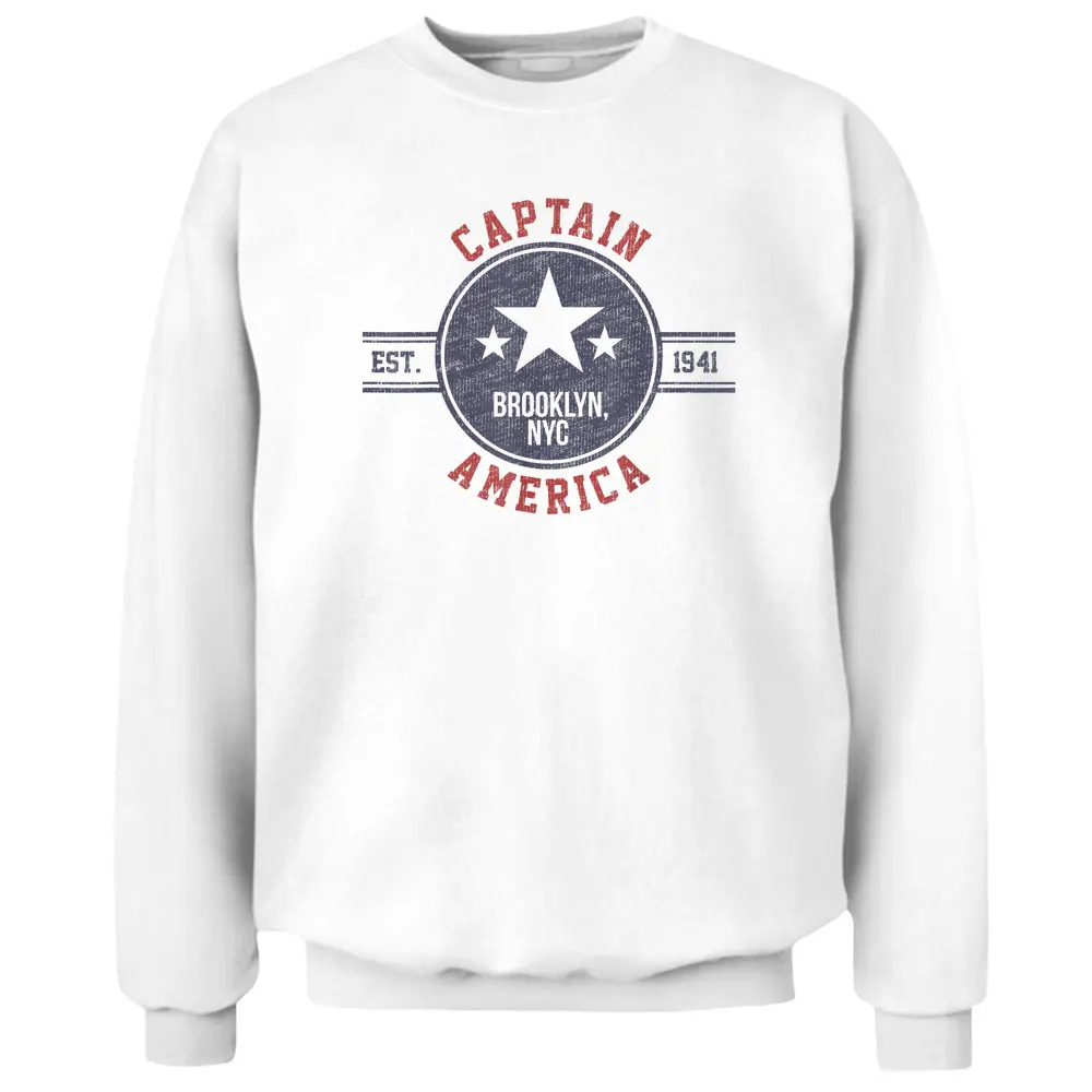 Marvel Captain America Vintage Est.1941 Star Badge T-shirt Pullover Sweatshirt