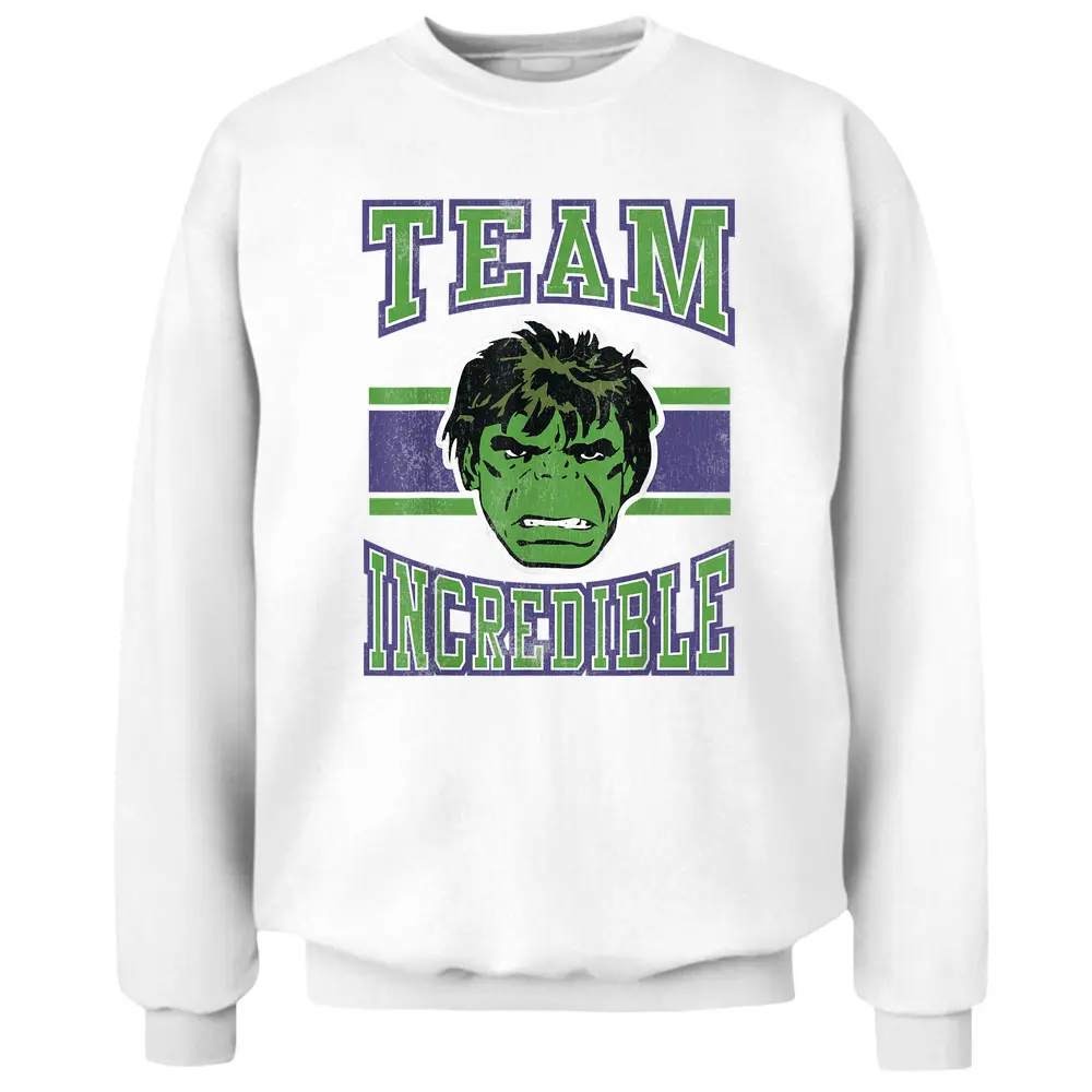 Marvel Classic Team Incredible Hulk Graphic Pullover Sweatshirt