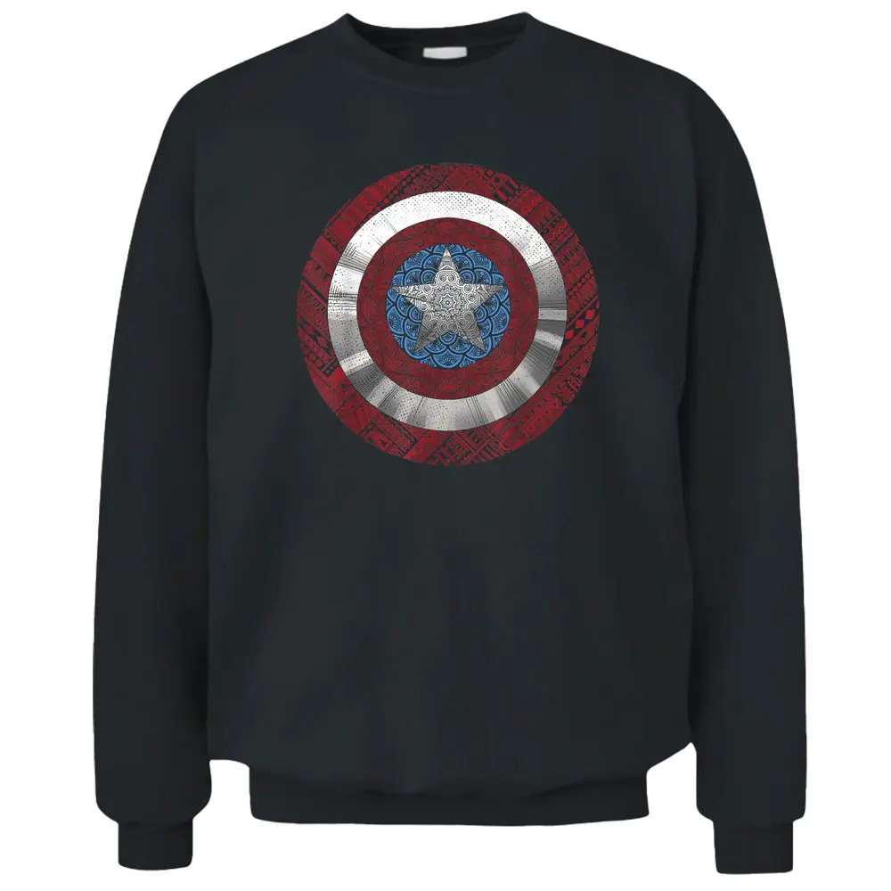 Marvel Comics Captain America Avenger Ornate Shield Pullover Sweatshirt