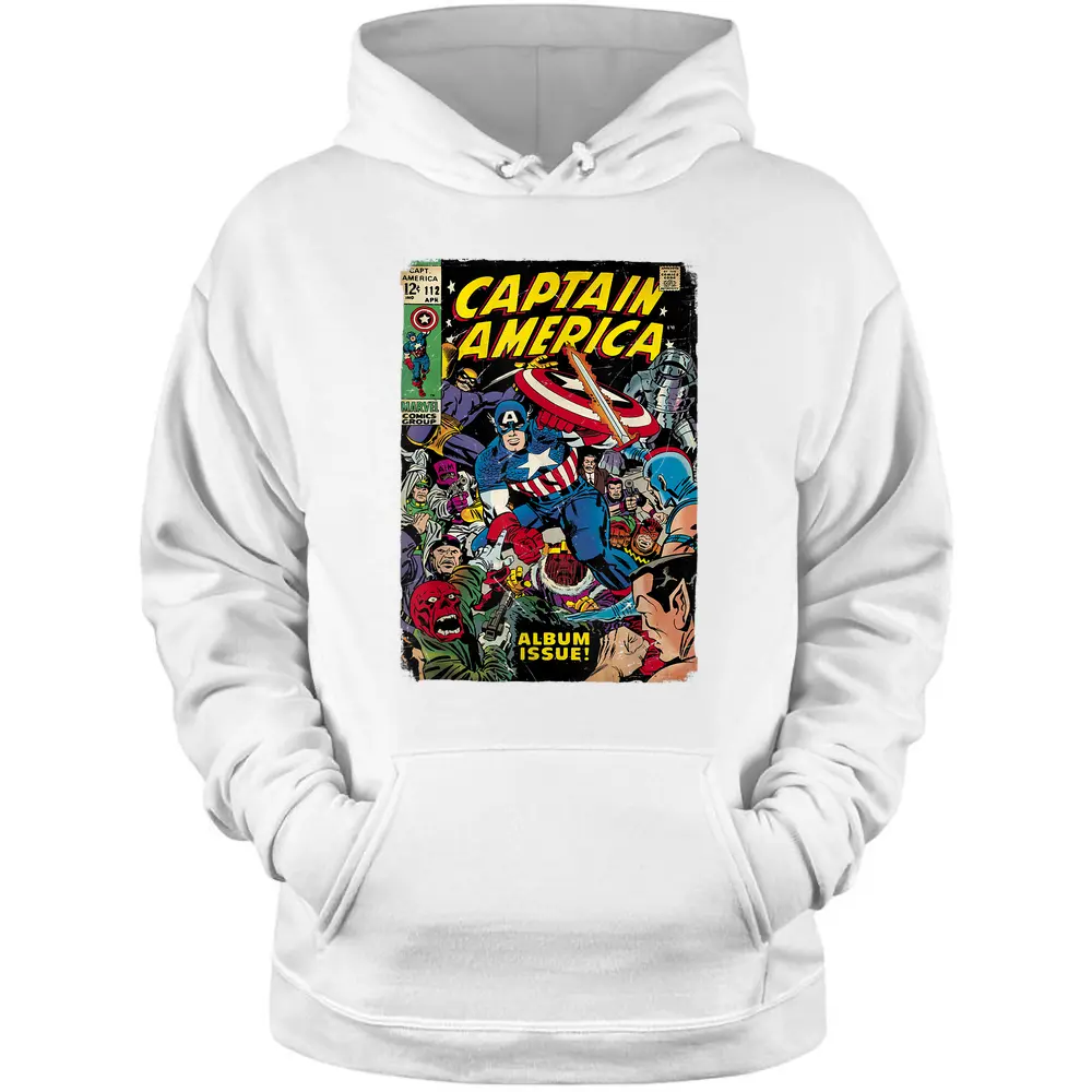 Marvel Comics Vintage Captain America And Villains Cover Pullover Hoodie