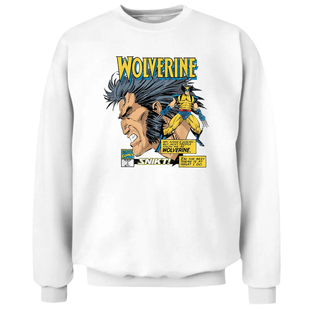 Marvel Comics Wolverine Classic Logan Retro Pullover Sweatshirt