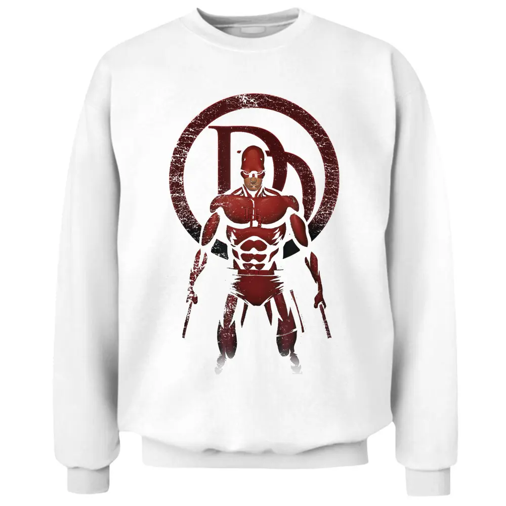 Marvel Daredevil Shadow Blind Perfect Vision Graphic Pullover Sweatshirt