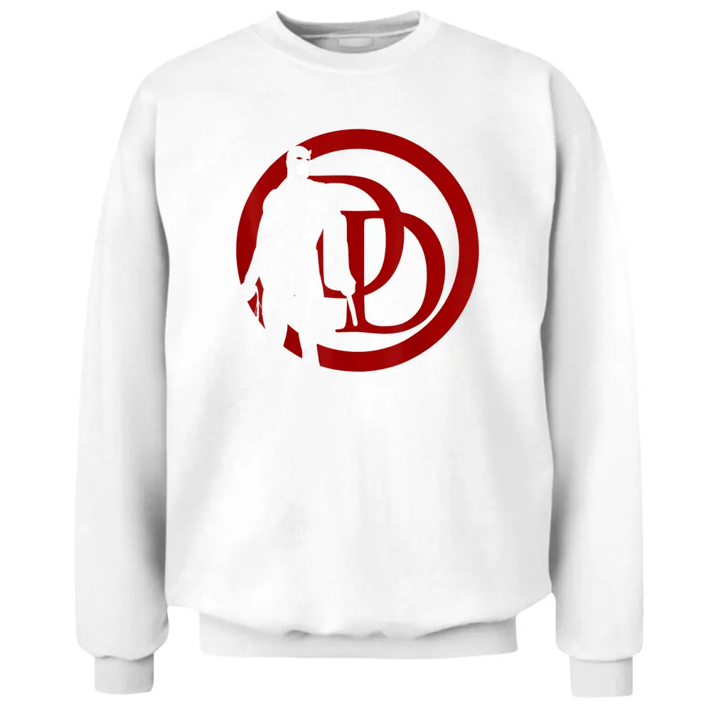 Marvel Daredevil Silhouette Within Logo Graphic Pullover Sweatshirt