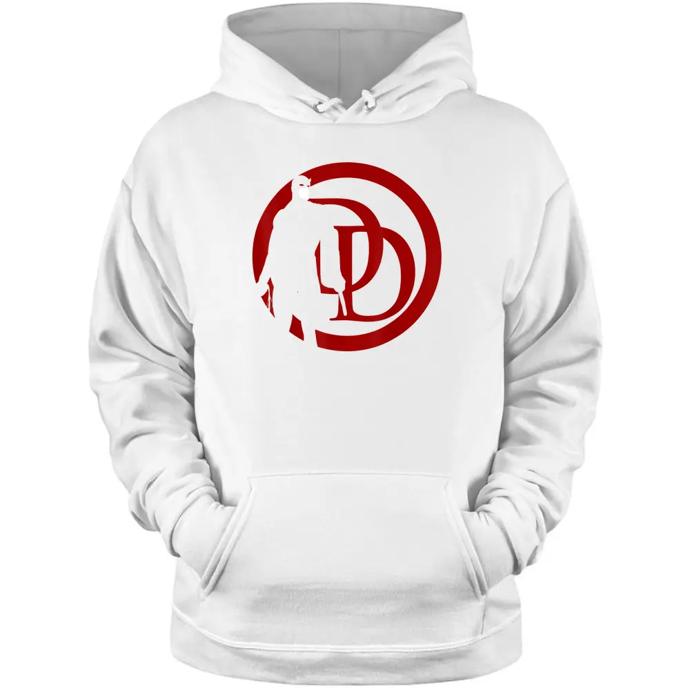 Marvel Daredevil Silhouette Within Logo Graphic Pullover Hoodie