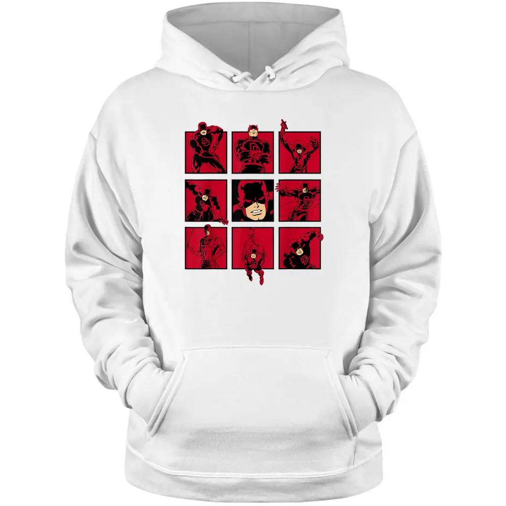 Marvel Daredevil The Faces Of The Man With No Fear Pullover Hoodie