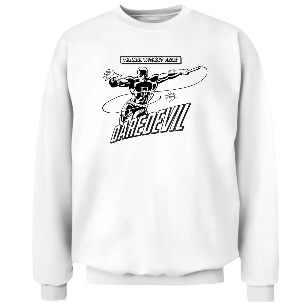 Marvel Daredevil The Man Without Fear Retro Graphic Pullover Sweatshirt