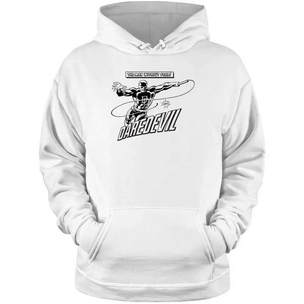 Marvel Daredevil The Man Without Fear Retro Graphic Pullover Hoodie