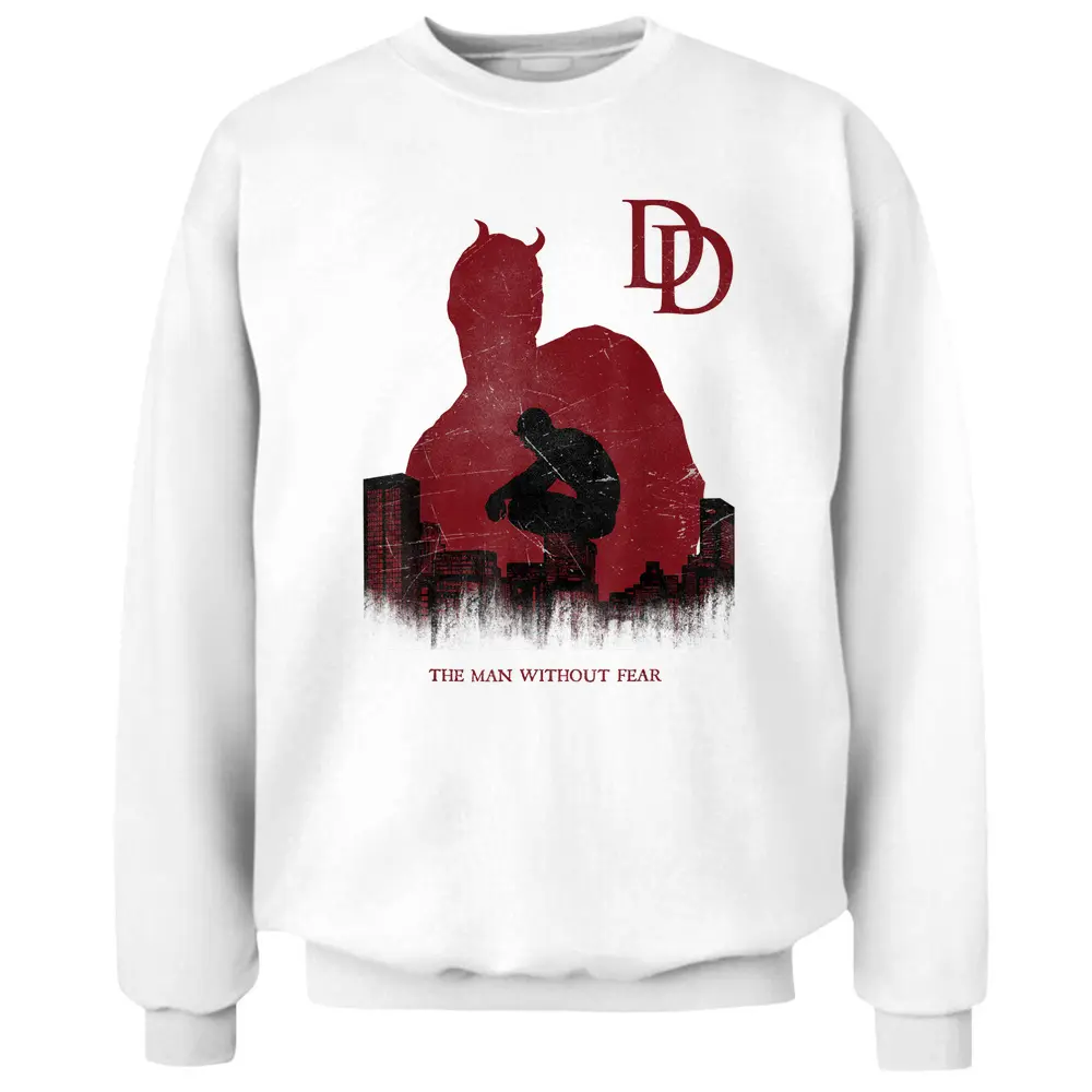 Marvel Daredevil The Man Without Fear Silhouette Pullover Sweatshirt