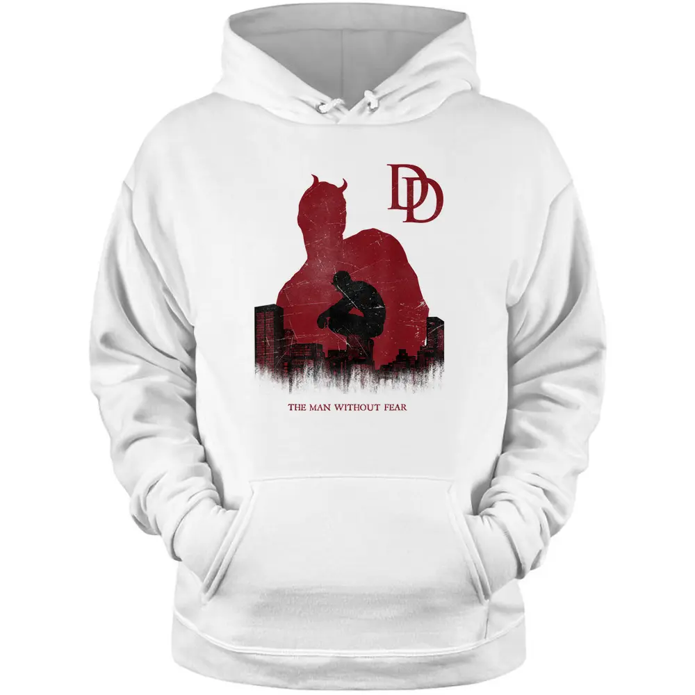 Marvel Daredevil The Man Without Fear Silhouette Pullover Hoodie