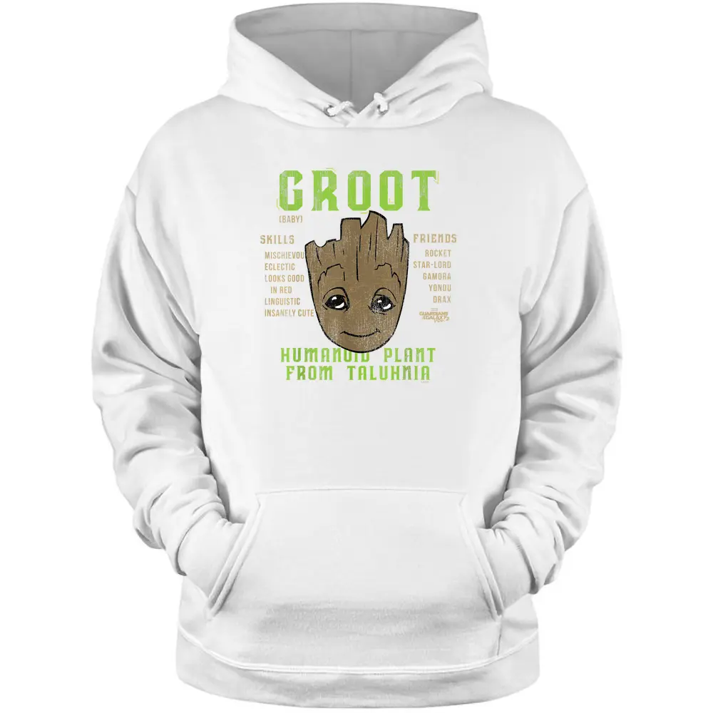 Marvel Guardians Of Galaxy 2 Groot Skills Graphic T-shirt C2 Pullover Hoodie