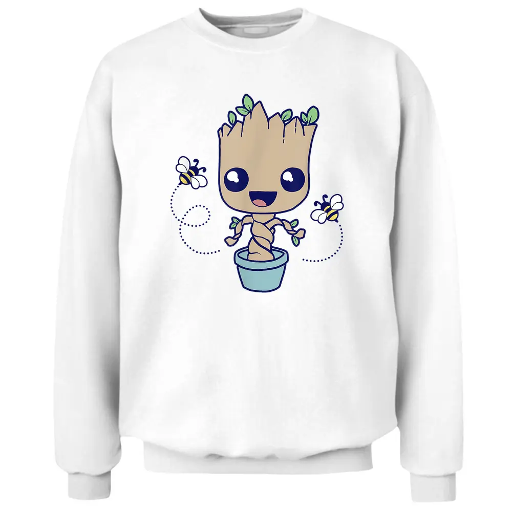 Marvel Guardians Of The Galaxy Baby Groot And Bees Pullover Sweatshirt