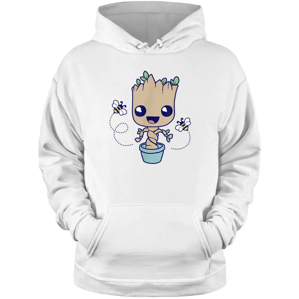 Marvel Guardians Of The Galaxy Baby Groot And Bees Pullover Hoodie