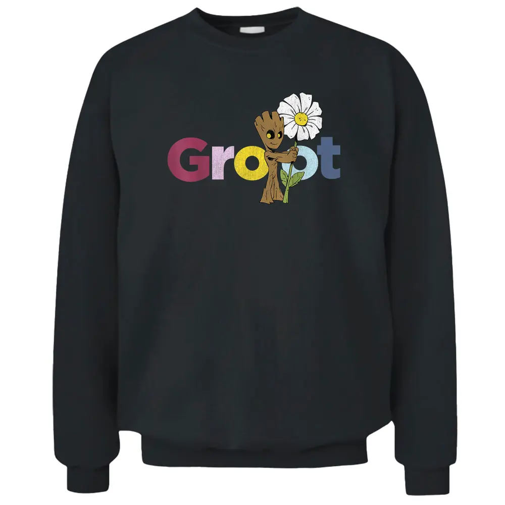 Marvel Guardians Of The Galaxy Groot Flower Pullover Sweatshirt