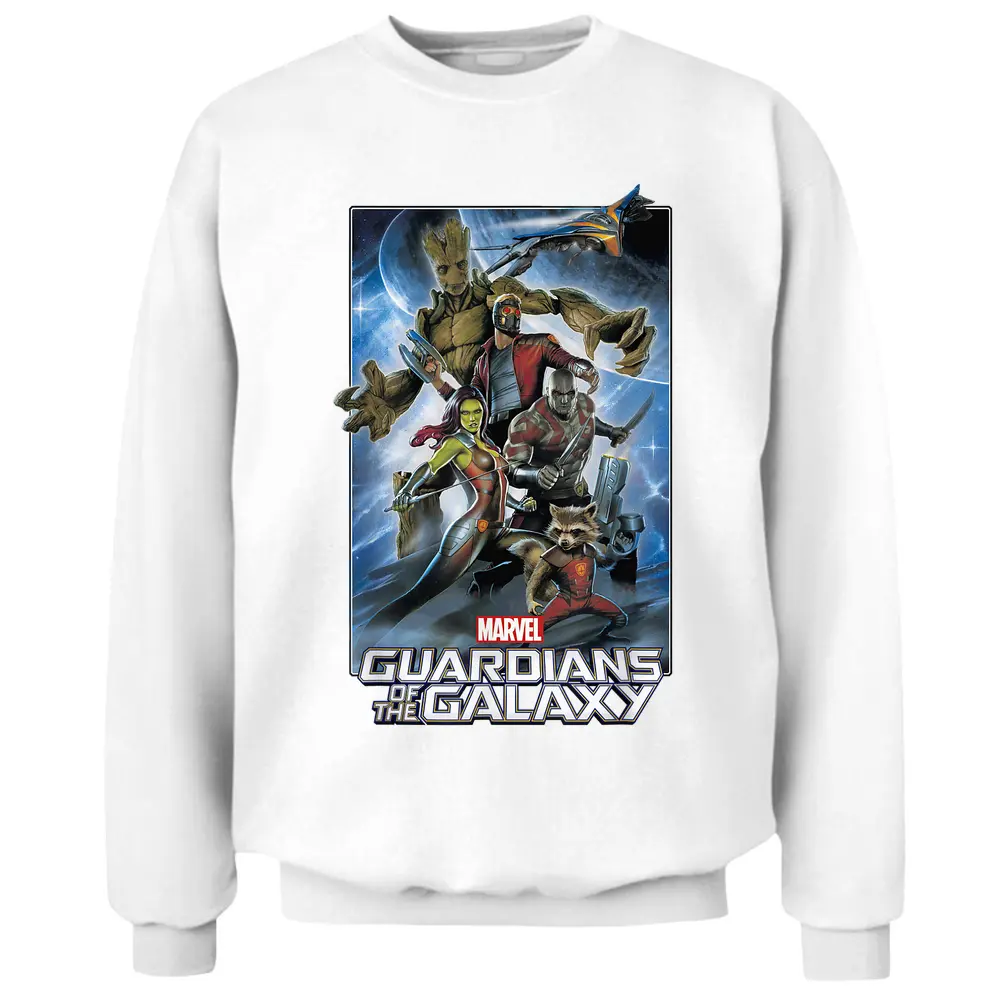 Marvel Guardians Of The Galaxy Group Poster Graphic Pullover Sweatshirt