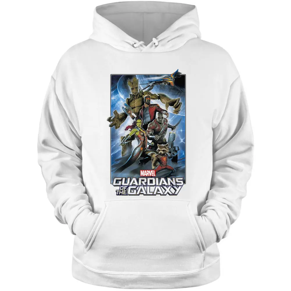 Marvel Guardians Of The Galaxy Group Poster Graphic Pullover Hoodie