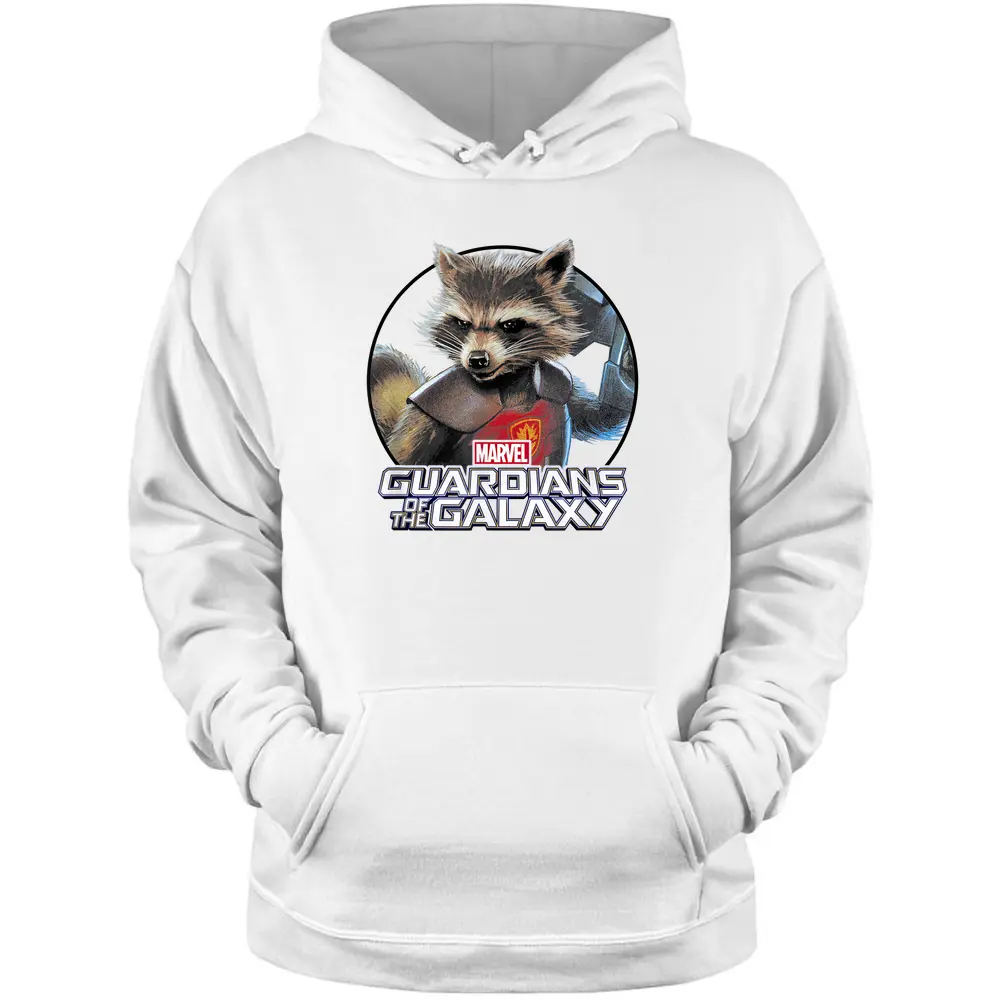 Marvel Guardians Of The Galaxy Rocket Raccoon Portrait Pullover Hoodie