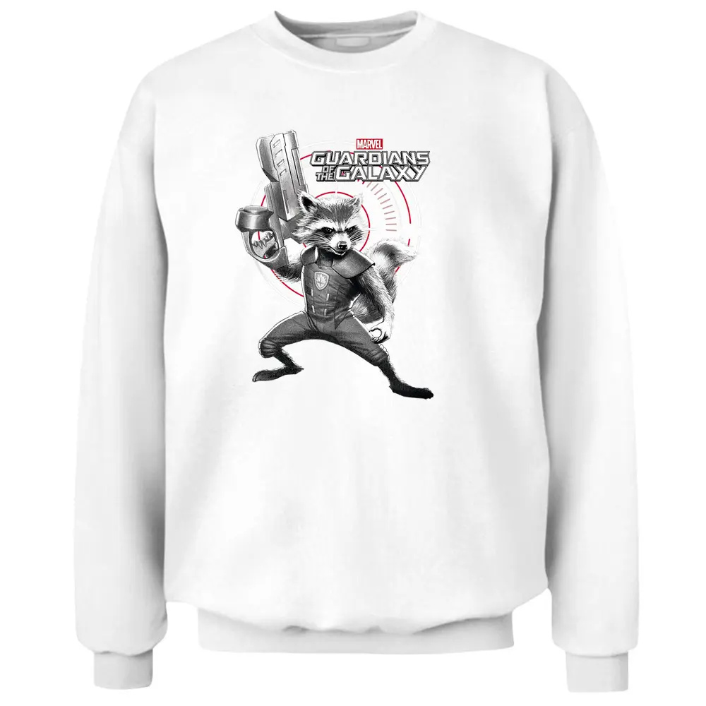 Marvel Guardians Of The Galaxy Rocket Raccoon Weapons Poster Pullover Sweatshirt