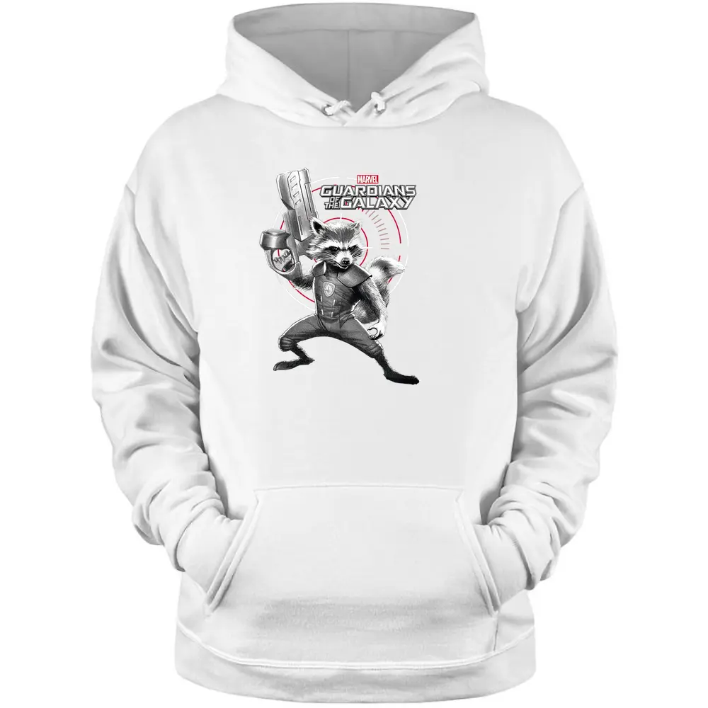 Marvel Guardians Of The Galaxy Rocket Raccoon Weapons Poster Pullover Hoodie