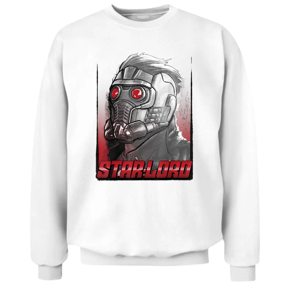 Marvel Guardians Of The Galaxy Star-lord Profile Card Pullover Sweatshirt