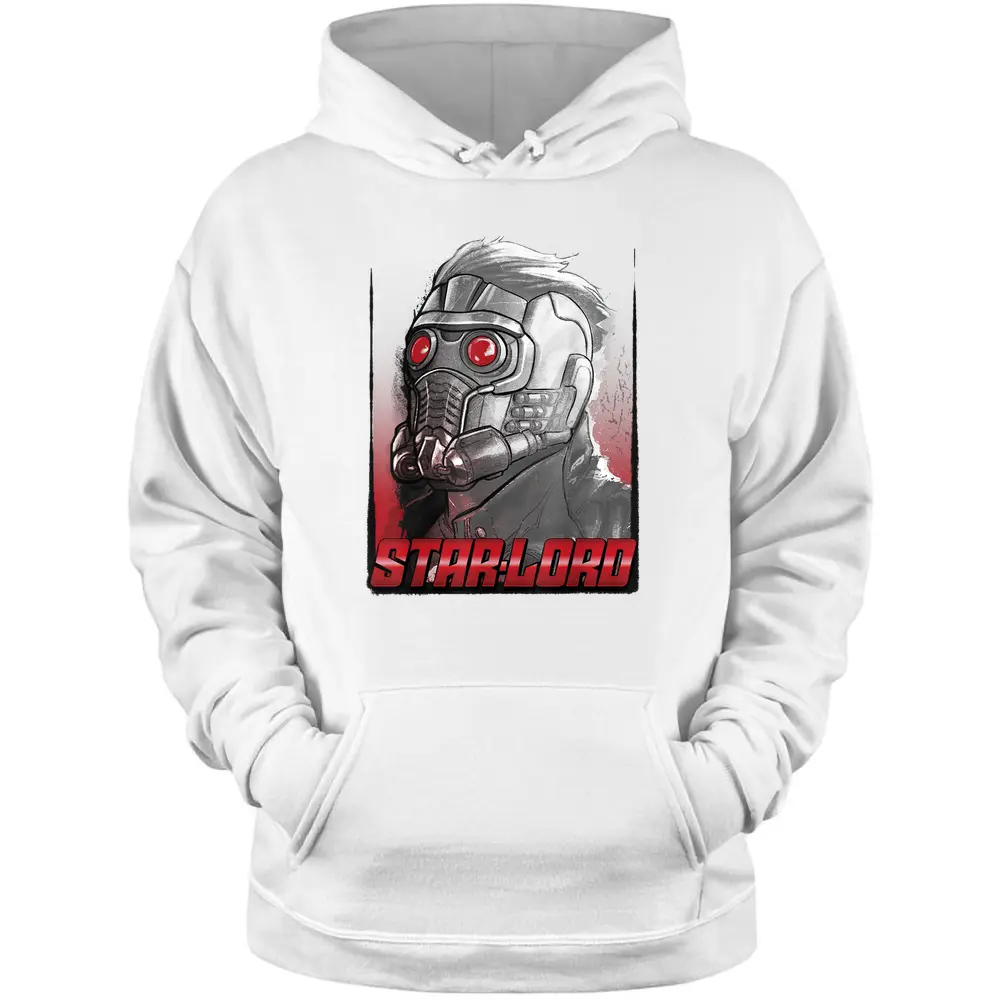 Marvel Guardians Of The Galaxy Star-lord Profile Card Pullover Hoodie