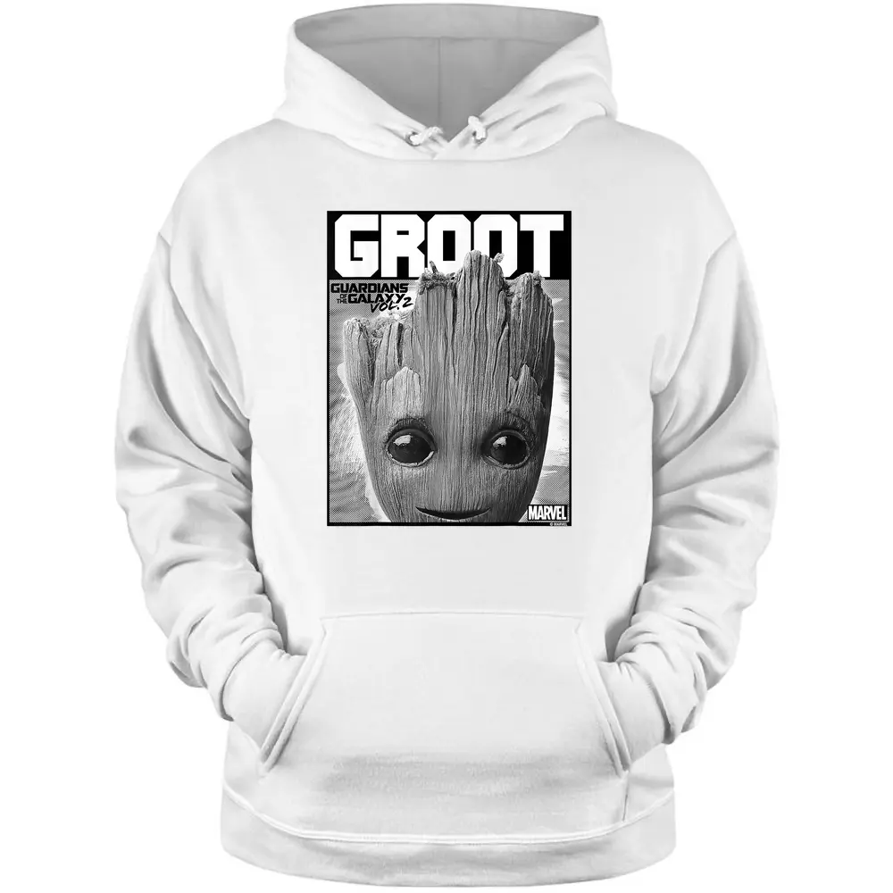 Marvel Guardians Of The Galaxy Vol 2 Big Face Groot Poster Pullover Hoodie