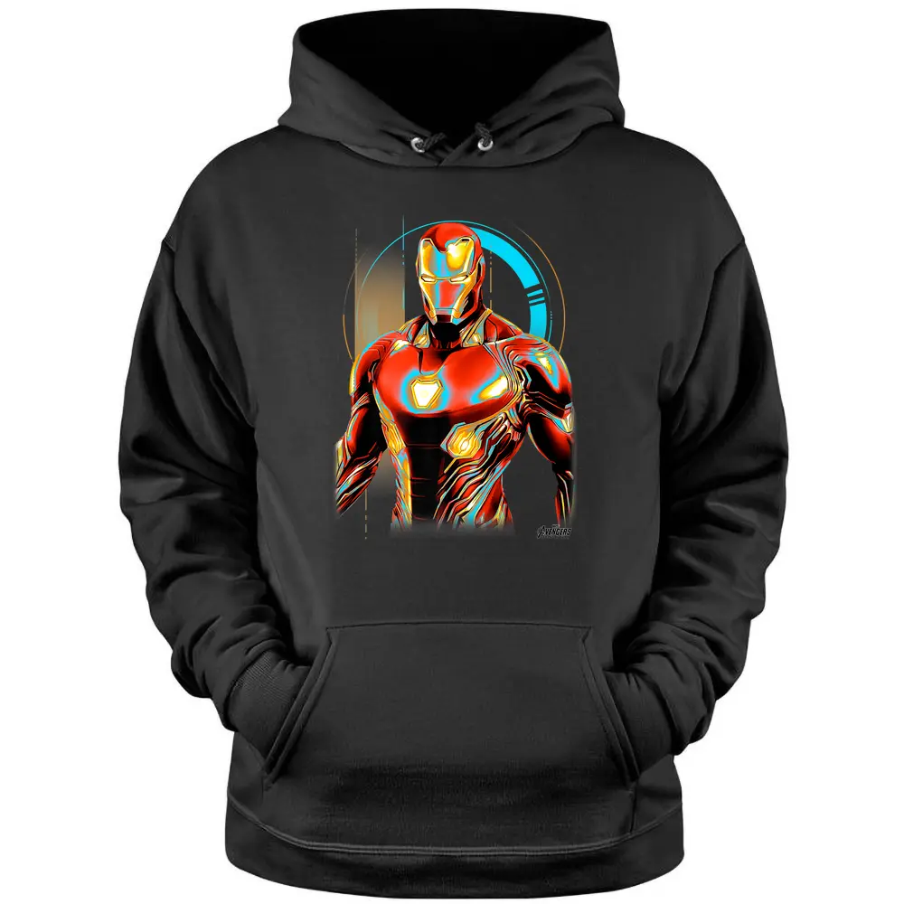 Marvel Infinity War Iron Man Digital Pose Premium Pullover Hoodie