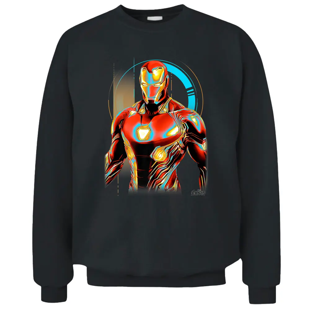 Marvel Infinity War Iron Man Digital Pose Premium Pullover Sweatshirt