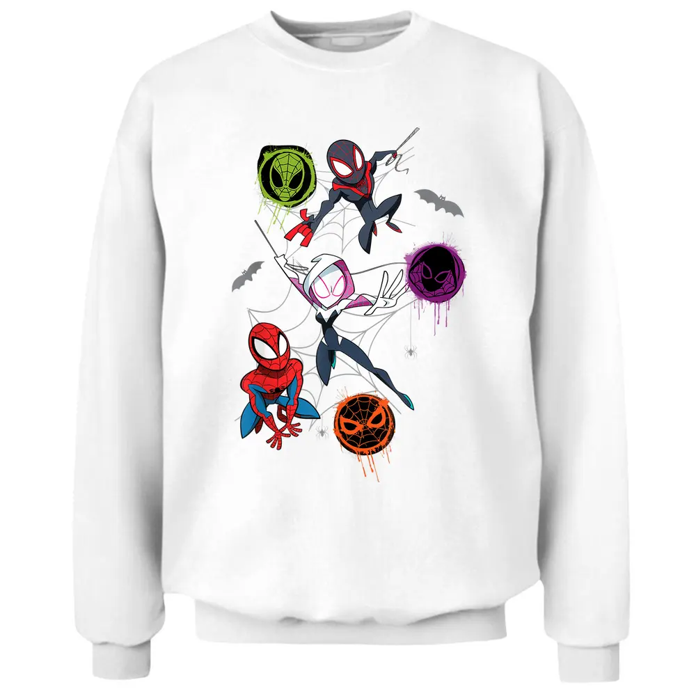 Marvel Spider-man And Spider-verse Pals Halloween Adventure Pullover Sweatshirt