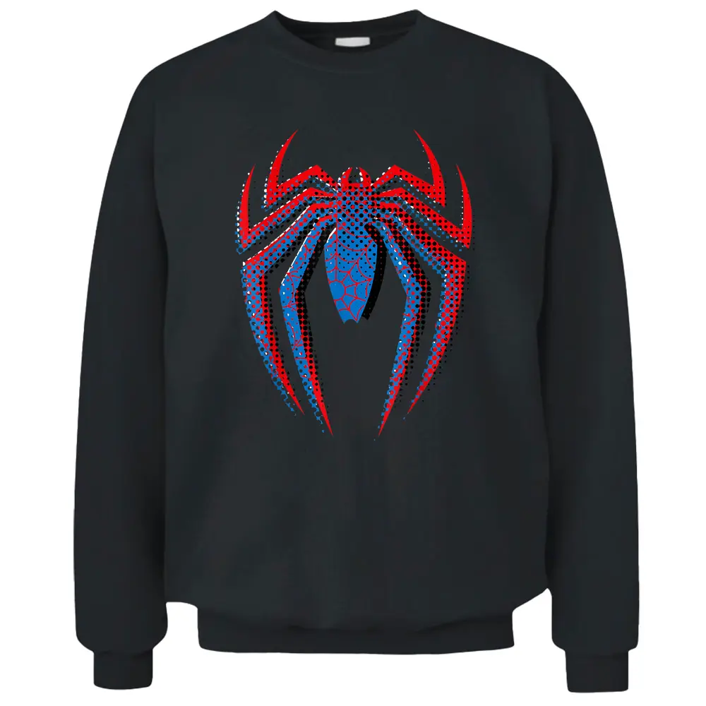 Marvel Spider-man Dot Build-up Logo Pullover Sweatshirt