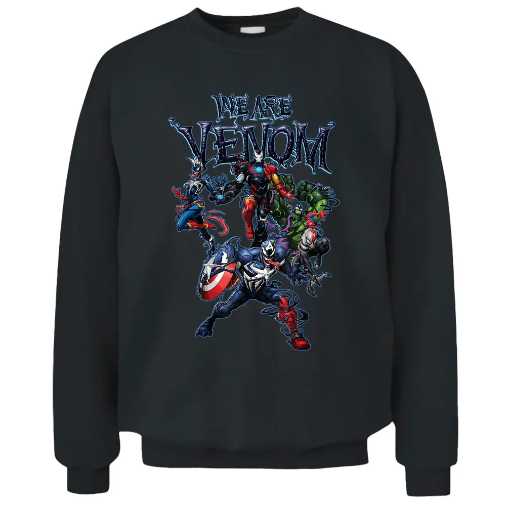 Marvel Spider-man Maximum Venom Group Shot We Are Venom Pullover Sweatshirt