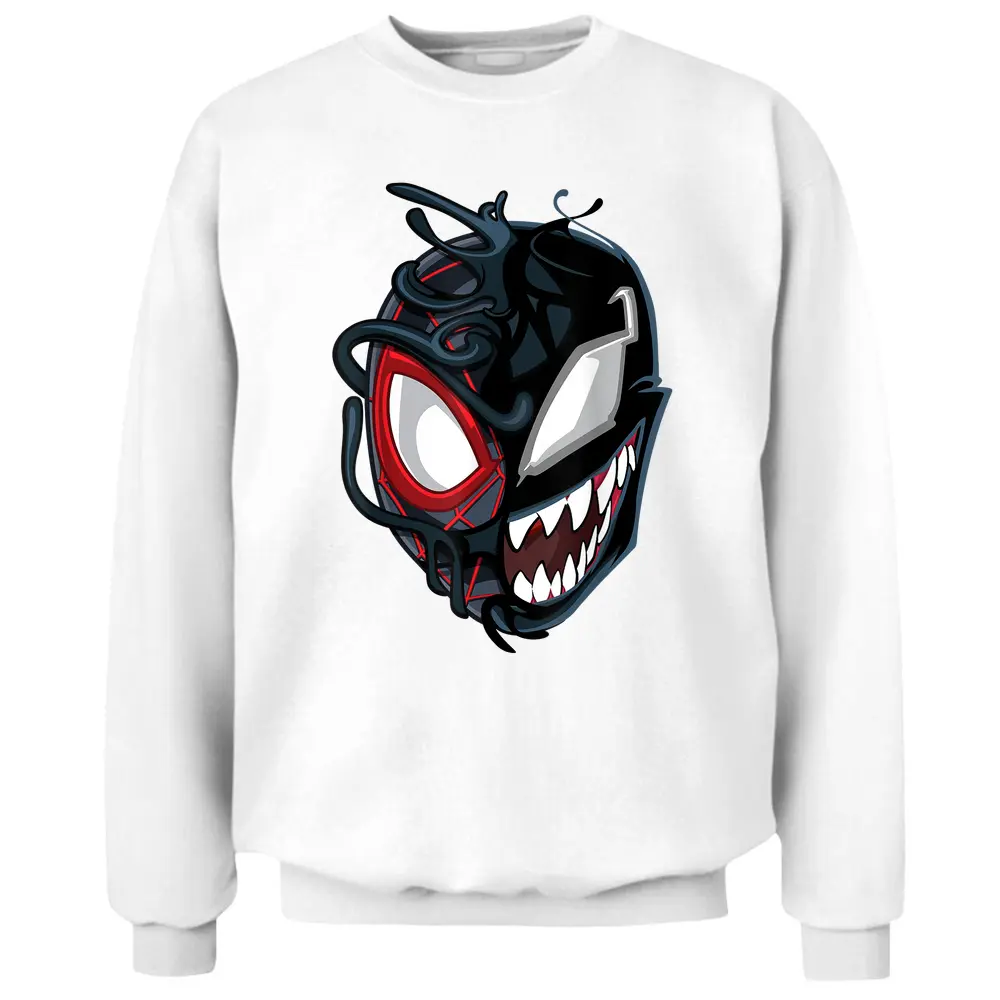 Marvel Spider-man Maximum Venom Miles Morales Big Face Pullover Sweatshirt