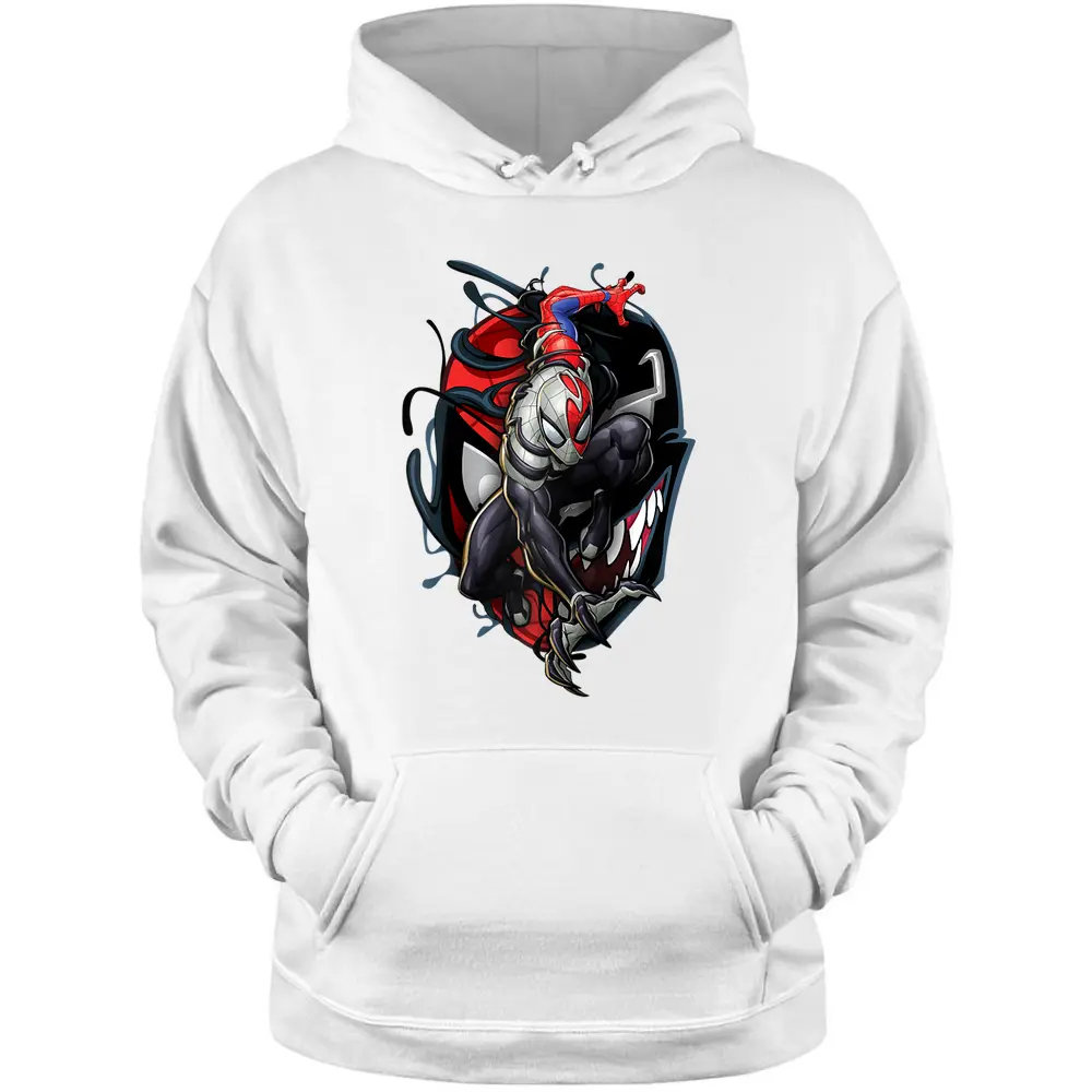 Marvel Spider-man Maximum Venom Spider-man Action Shot Raglan Baseball Tee Pullover Hoodie