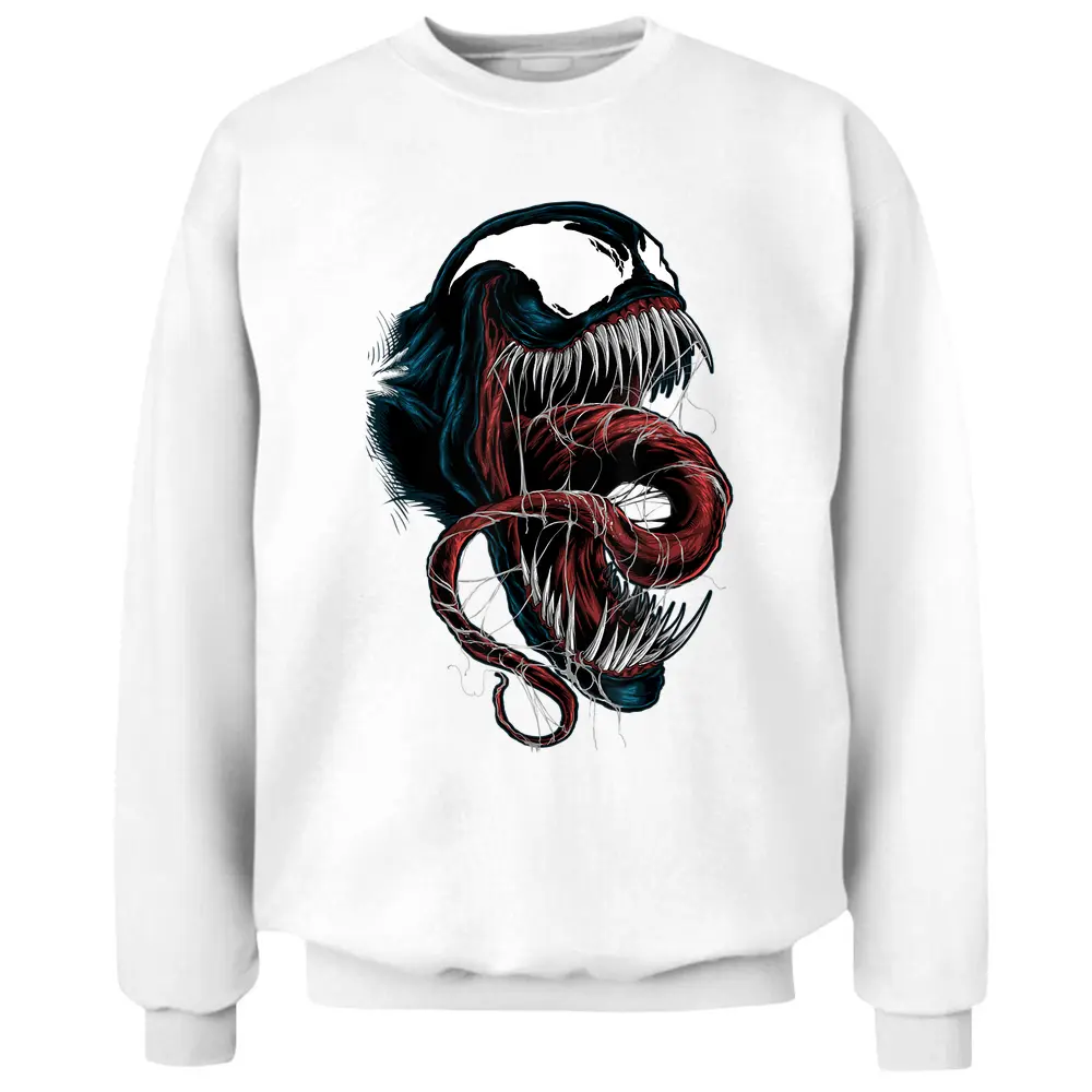 Marvel Spider-man Venom Close-up Graphic T-shirt Pullover Sweatshirt