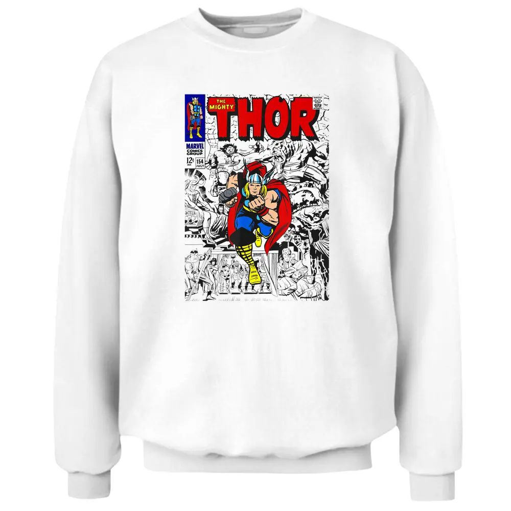 Marvel The Mighty Thor Retro Classic Comic Graphic T-shirt Pullover Sweatshirt