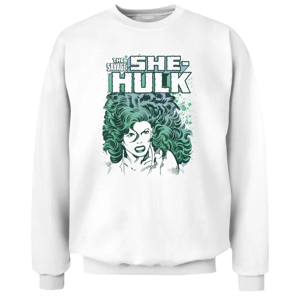 Marvel The Savage She-hulk Colorful Retro Portrait Pullover Sweatshirt