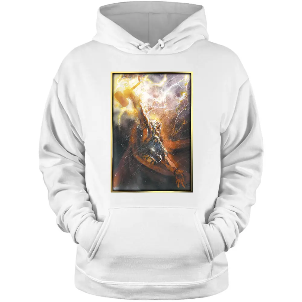 Marvel Thor God Of Thunder Mjolnir Lightning Graphic T-shirt Pullover Hoodie