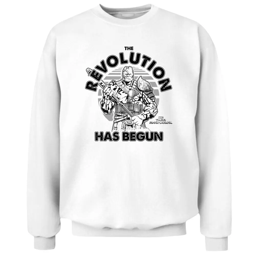 Marvel Thor Ragnarok Korg Revolution Begins Grey Out T-shirt Pullover Sweatshirt