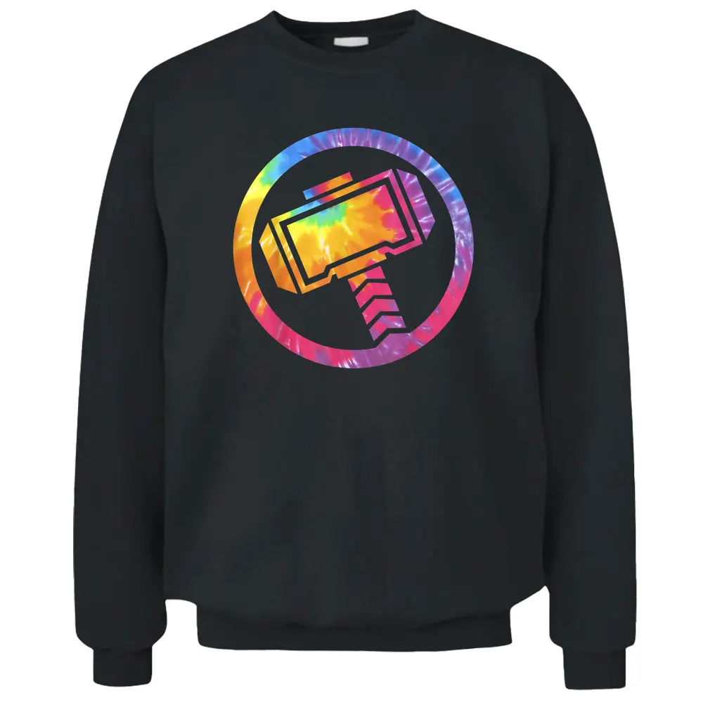 Marvel Thor Tie Dye Hammer Symbol Pullover Sweatshirt