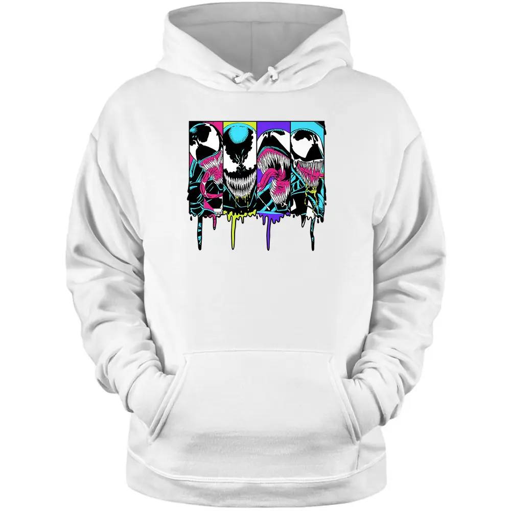 Marvel Venom Colorful Dripping Comic Panel Premium Pullover Hoodie