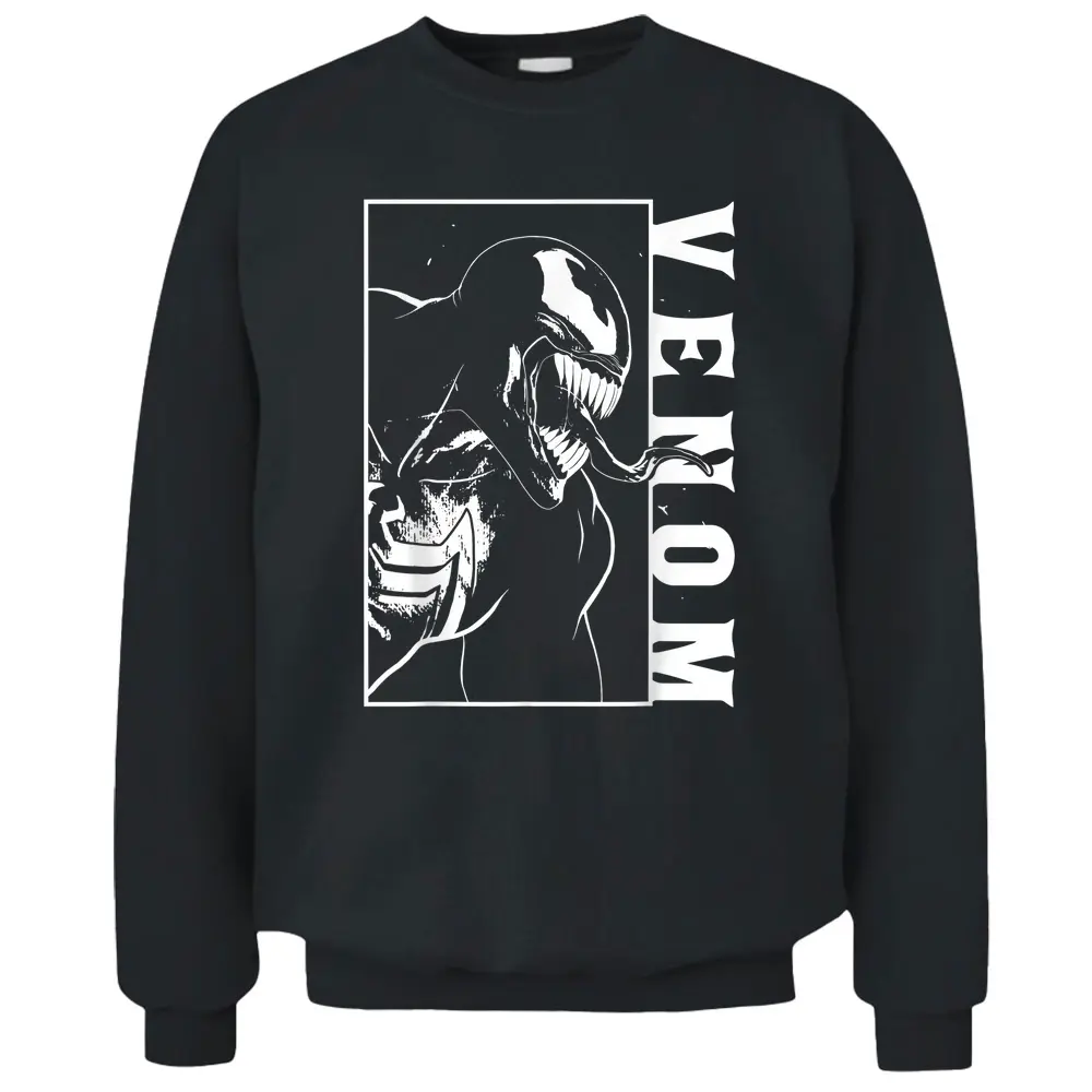 Marvel Venom Side View Tongue Out Graphic Pullover Sweatshirt