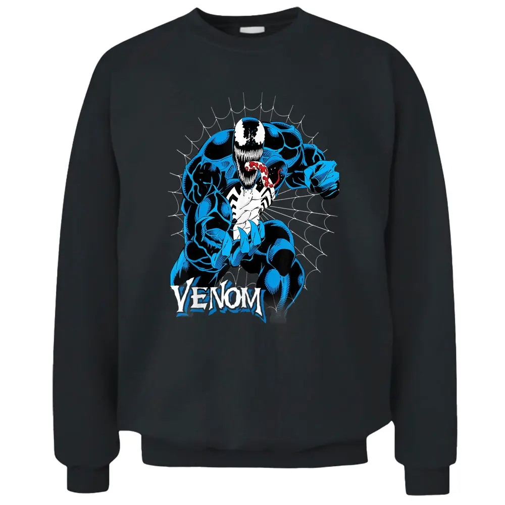 Marvel Venom Tangled In Web Graphic Pullover Sweatshirt