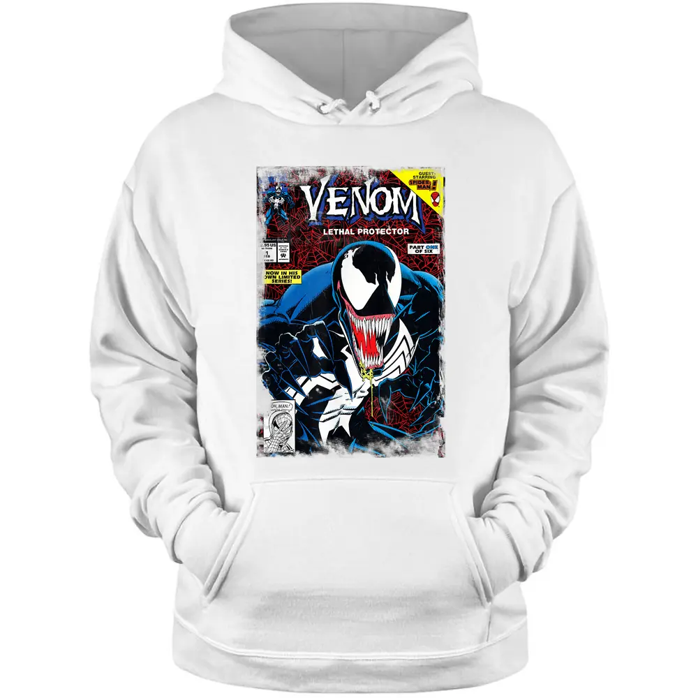 Marvel Venom Vintage Comic Book Cover Pullover Hoodie